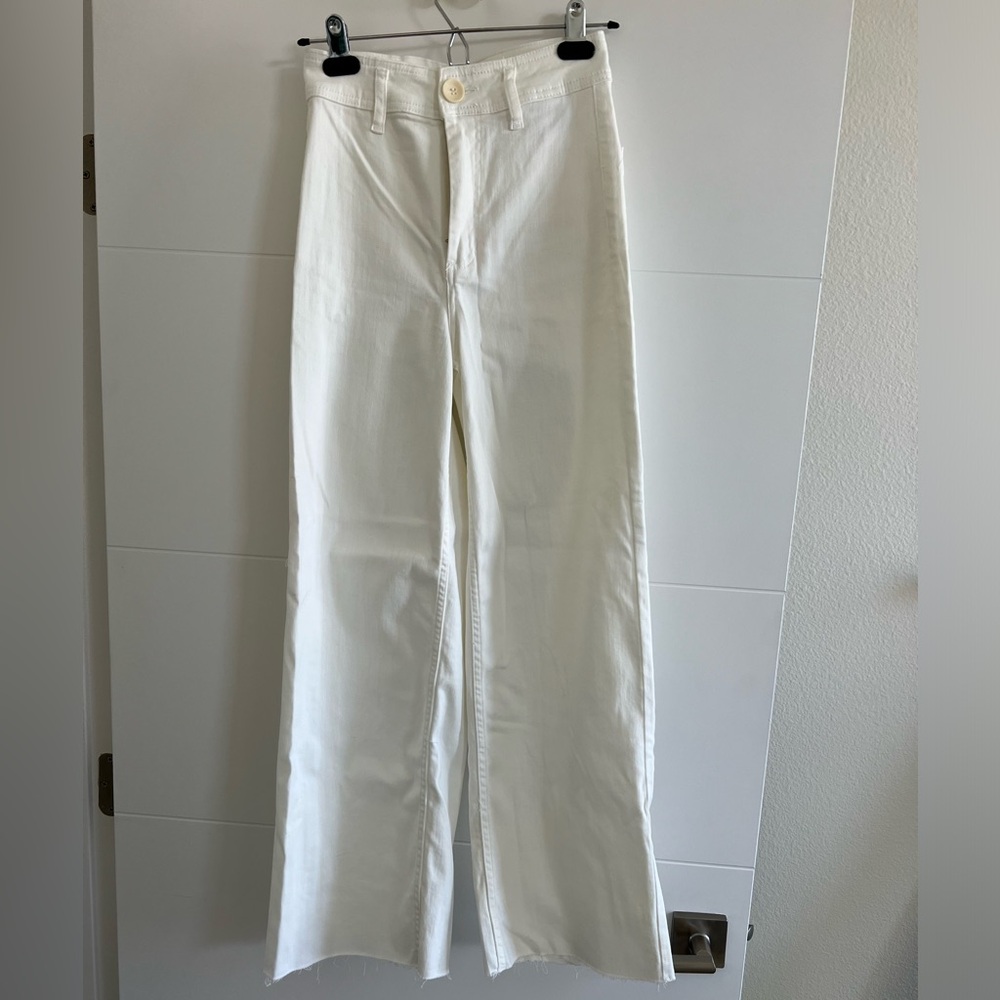 Oat New York High Waisted Cropped Wide Leg Jean